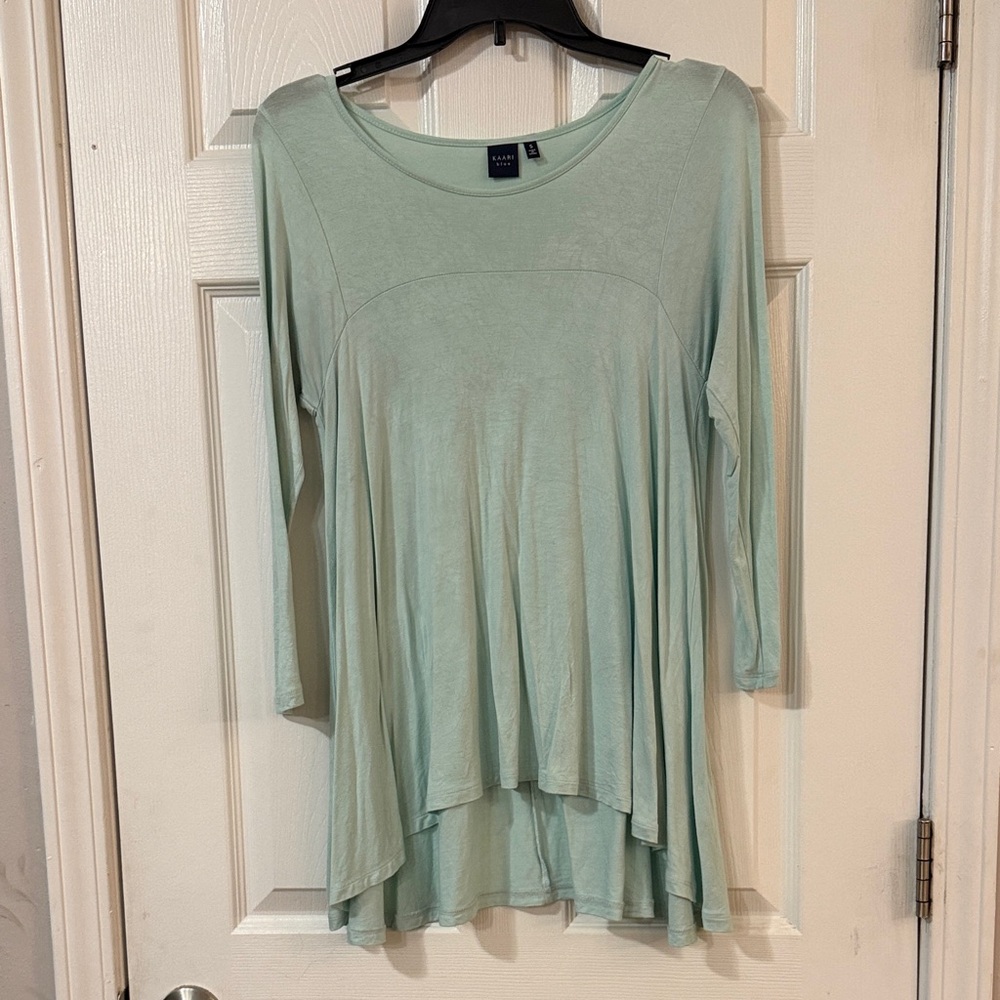 Kaari Blue Mint Green Tunic Top